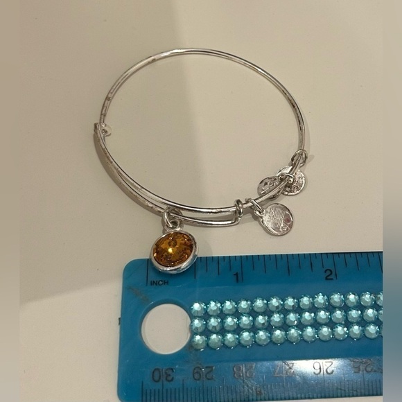 Alex & Ani November Birthstone Charm Bangle, Topaz - Picture 4 of 6